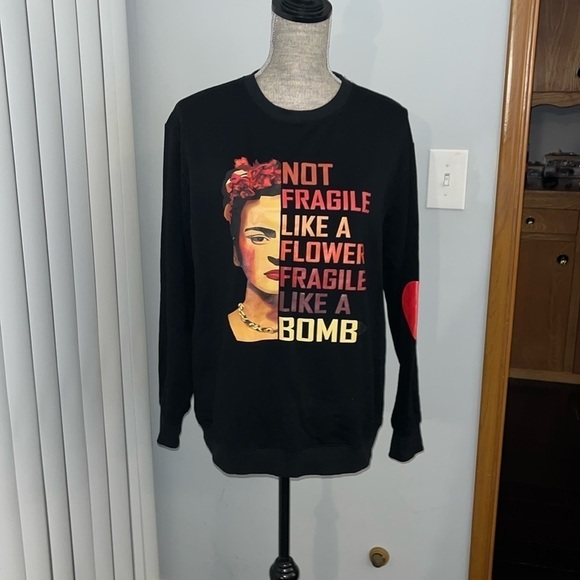 Frieda Fragile Like A Bomb Sweatshirt size Large - Picture 1 of 6